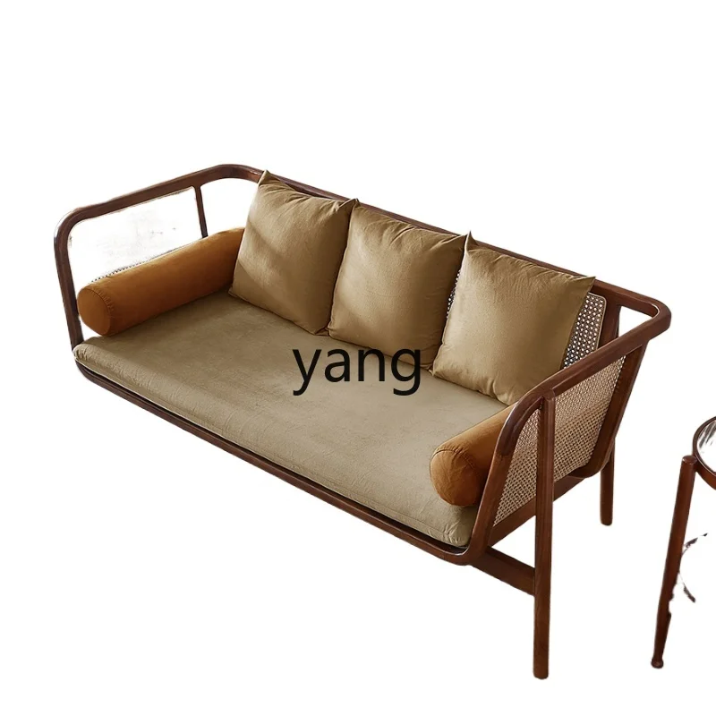 CX Retro Rattan Wooden Sofa Living Room Solid Wood Three-Person Combination Small Apartment Modern
CX Retro Rattan Wooden Sofa Living Room Solid Wood Three-Person Combination Small Apartment Modern