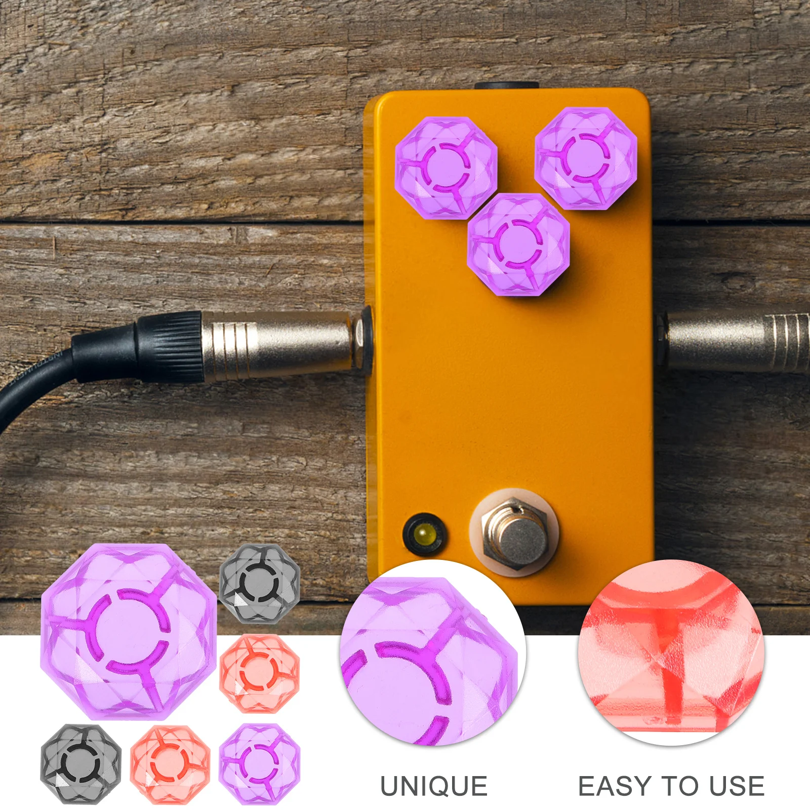 6Pcs Guitar Pedal Caps Plastic Footswitch Protection Covers Comfortable Stable Fit for Electric Guitar Effect Pedals
6Pcs Guitar Pedal Caps Plastic Footswitch Protection Covers Comfortable Stable Fit for Electric Guitar Effect Pedals