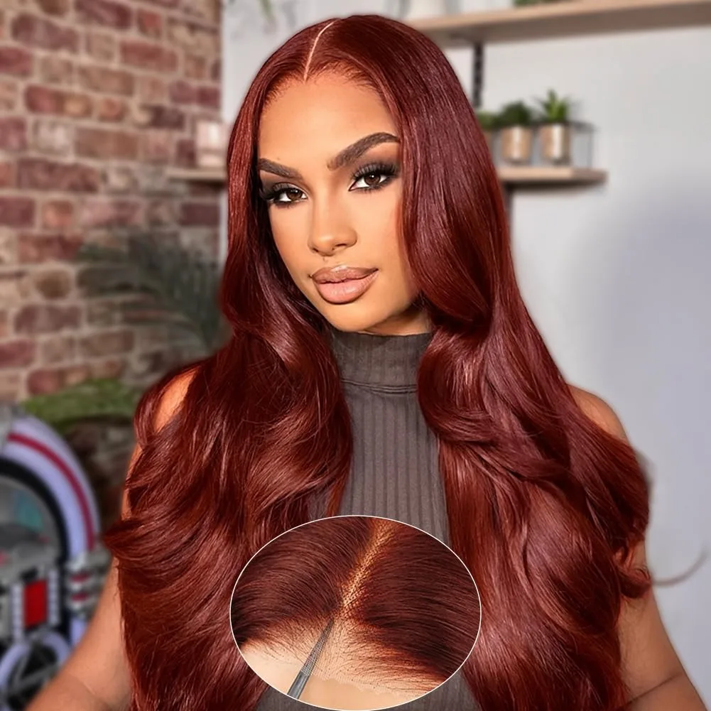 Ready To Wear 5x5 Glueless Lace Wig Human Hair Body Wave Reddish Brown Lace Frontal Closure Wig Pre Cut For Women Preplucked
Ready To Wear 5x5 Glueless Lace Wig Human Hair Body Wave Reddish Brown Lace Frontal Closure Wig Pre Cut For Women Preplucked