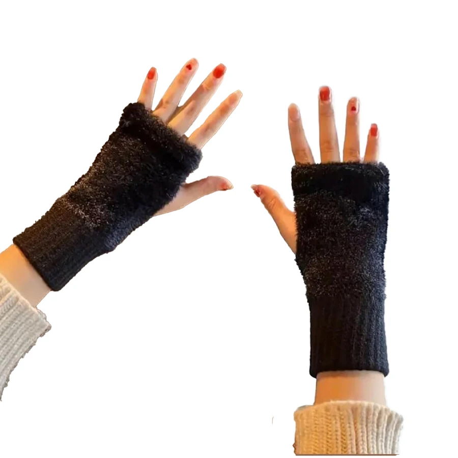1 Pair Winter Warm Fingerless Gloves Stylish Elegant Plush Splicing Knit for Autumn Winter with Coldproof Elastic Wrist Cover
1 Pair Winter Warm Fingerless Gloves Stylish Elegant Plush Splicing Knit for Autumn Winter with Coldproof Elastic Wrist Cover