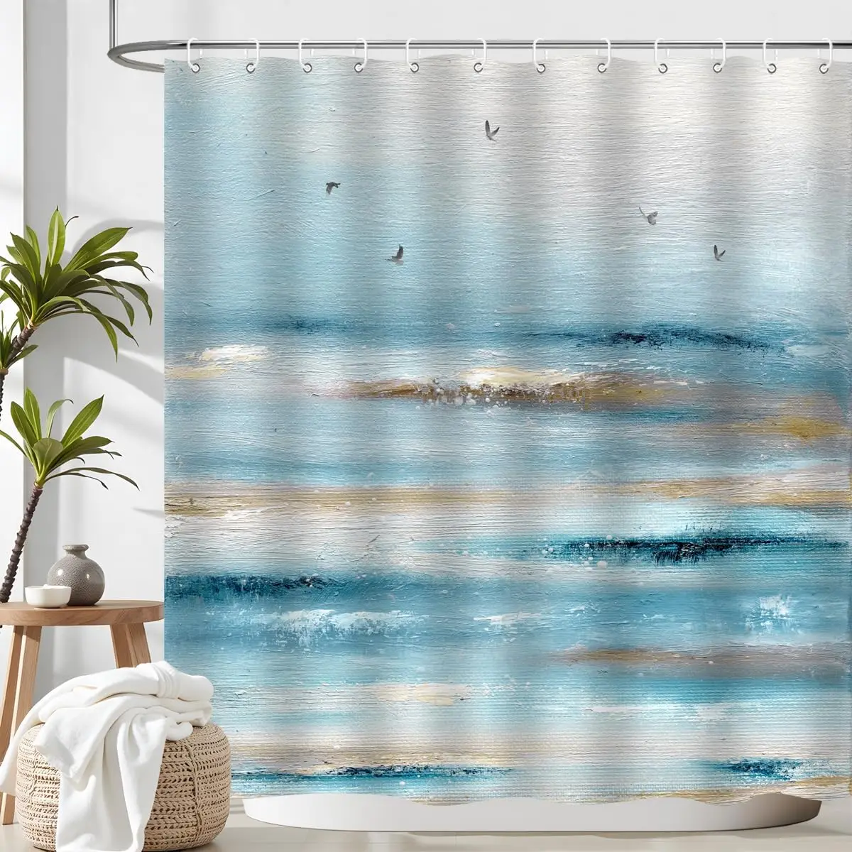 Modern Abstract Blue Watercolor Ocean Shower Curtain Waterproof Polyester Bathroom Decor Home Decoration Aquatic Design
Modern Abstract Blue Watercolor Ocean Shower Curtain Waterproof Polyester Bathroom Decor Home Decoration Aquatic Design