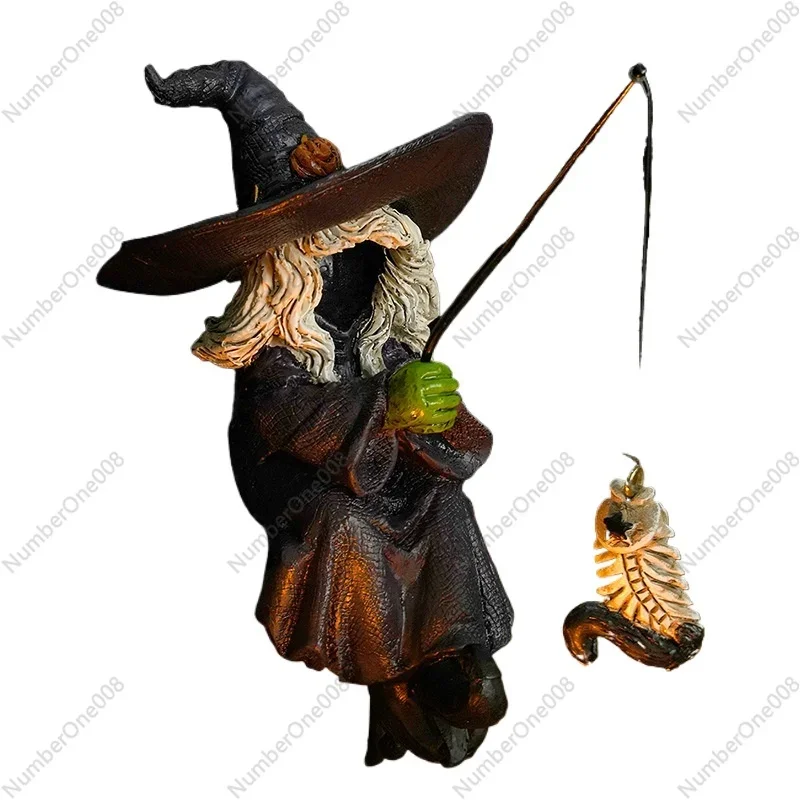 New Halloween Fishing Witch Resin Craft Decoration with Ghost Shape for Escape Room Murder Mystery Decor.
New Halloween Fishing Witch Resin Craft Decoration with Ghost Shape for Escape Room Murder Mystery Decor.