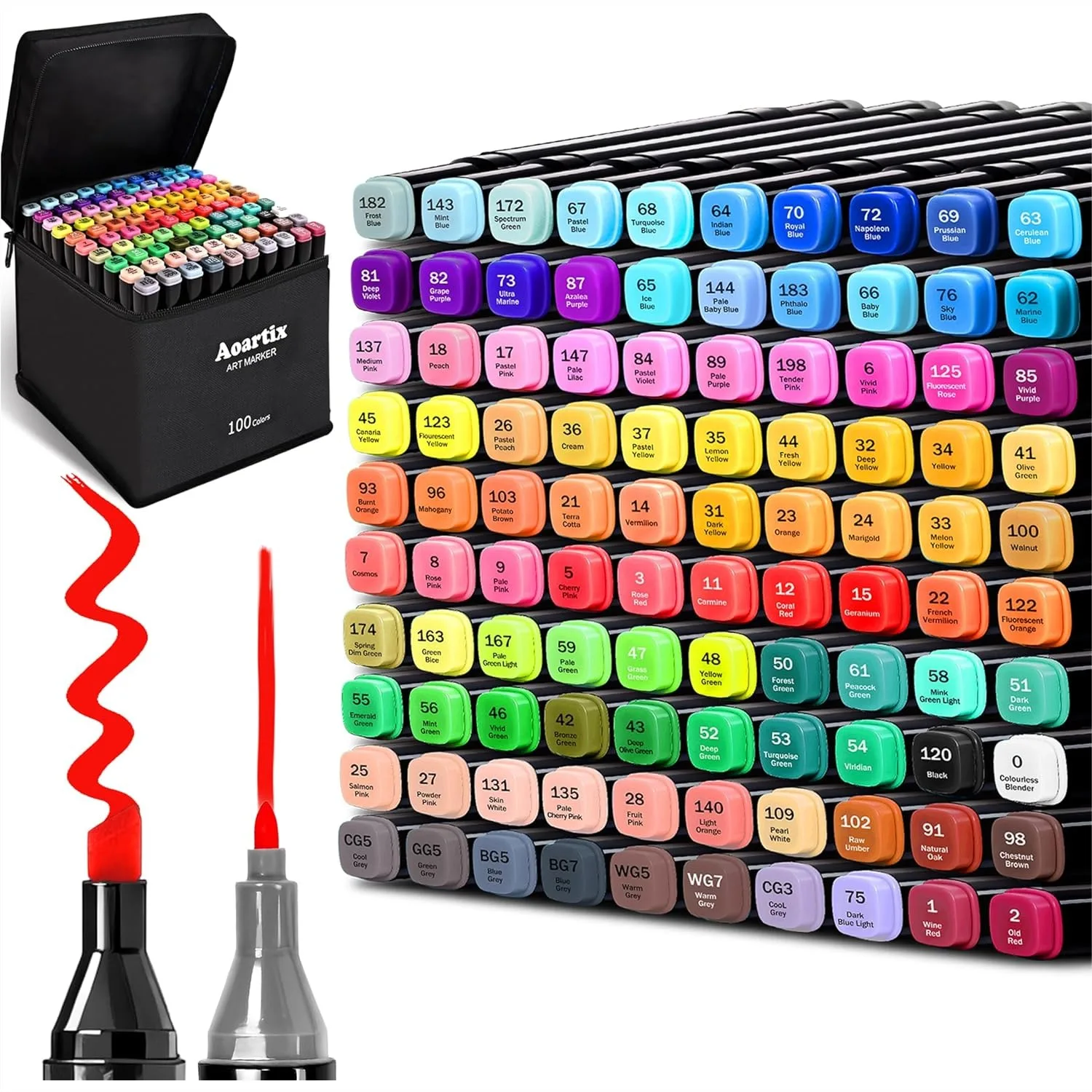 Alcohol Based Markers 100 Colors Art Drawing Permanent Marker Set With Dual Tips Fine And Chisel For Kids Adult Coloring Supplies Artist Illustration Sketch Books
Alcohol Based Markers 100 Colors Art Drawing Permanent Marker Set With Dual Tips Fine And Chisel For Kids Adult Coloring Supplies Artist Illustration Sketch Books