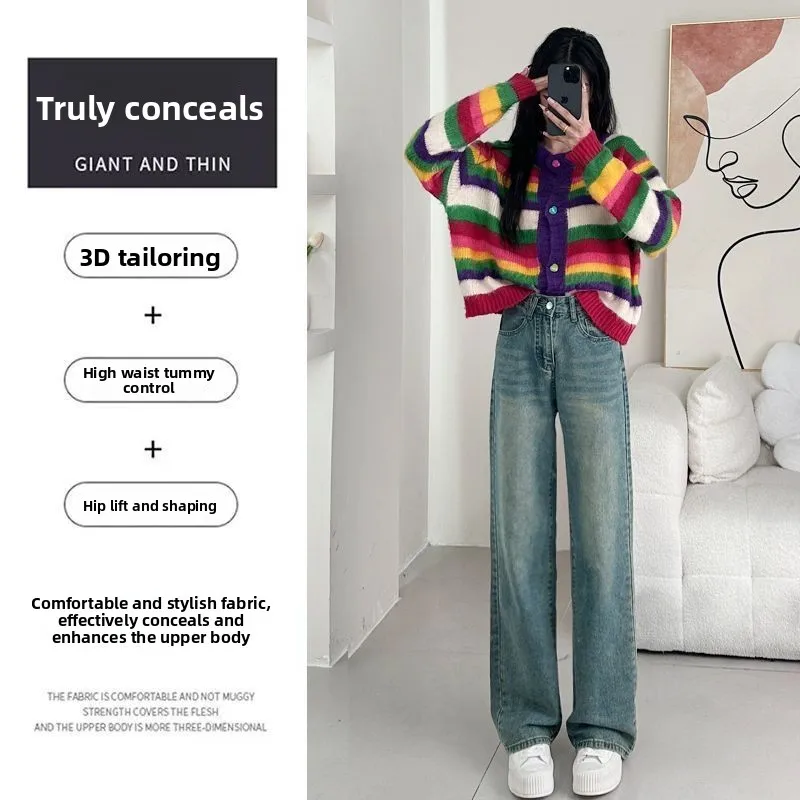 Женские джинсы с высокой талией и широкими штанинами, летние, тонкие, в стиле ретро, новинка 2025 года, стройнящие, прямого кроя, повседневные, синие, из хлопка и полиэстера
Женские джинсы с высокой талией и широкими штанинами, летние, тонкие, в стиле ретро, новинка 2025 года, стройнящие, прямого кроя, повседневные, синие, из хлопка и полиэстера