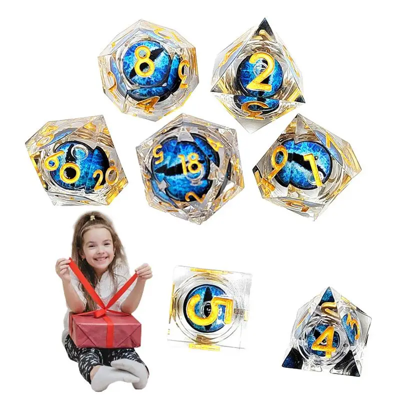 Набор игральных костей Dragon Eye, 7 шт., игральные кости с острыми краями, износостойкая игра, технические математические игры, ролевые игры и другие игры
Набор игральных костей Dragon Eye, 7 шт., игральные кости с острыми краями, износостойкая игра, технические математические игры, ролевые игры и другие игры