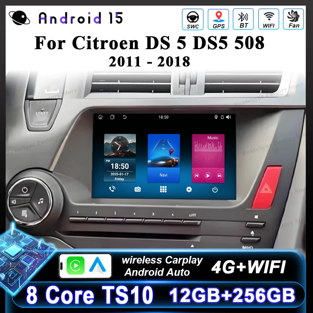 7'' Android For Citroen DS 5 DS5 508 2011 -2018 GPS Navigation Radio Stereo Multimedia Player Screen Head Unit Carplay Bluetooth
7'' Android For Citroen DS 5 DS5 508 2011 -2018 GPS Navigation Radio Stereo Multimedia Player Screen Head Unit Carplay Bluetooth