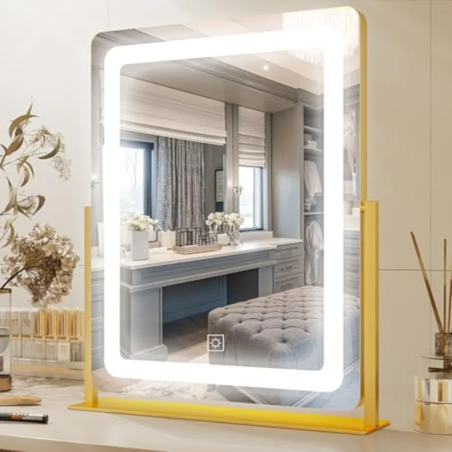 Vanity Mirror with Lights 19"x22" Large Makeup Mirror with Lights LED Lighted Makeup Mirror Touch Screen with 3-Color Lighting
Vanity Mirror with Lights 19"x22" Large Makeup Mirror with Lights LED Lighted Makeup Mirror Touch Screen with 3-Color Lighting