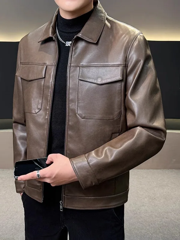 Кожаная куртка TUCANO весна-осень, утепленная, мужская, приталенная, для работы, деловая, повседневная, с отложным воротником...
Кожаная куртка TUCANO весна-осень, утепленная, мужская, приталенная, для работы, деловая, повседневная, с отложным воротником...