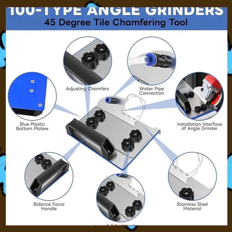 Promotion! Angle Grinder Stand For Tile 45°Chamfer Cutting 45 Degree Tile Chamfering Tool 100-Type Angle Grinder Holder
Promotion! Angle Grinder Stand For Tile 45°Chamfer Cutting 45 Degree Tile Chamfering Tool 100-Type Angle Grinder Holder