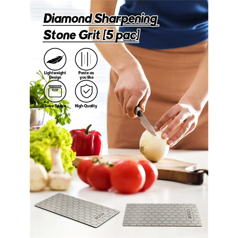 ABKY-For Kitchen Outdoor Knife Diamond Sharpening Stones 7PCS, Knife Sharpener Stone Grit Diamond Sharpener Plate
ABKY-For Kitchen Outdoor Knife Diamond Sharpening Stones 7PCS, Knife Sharpener Stone Grit Diamond Sharpener Plate