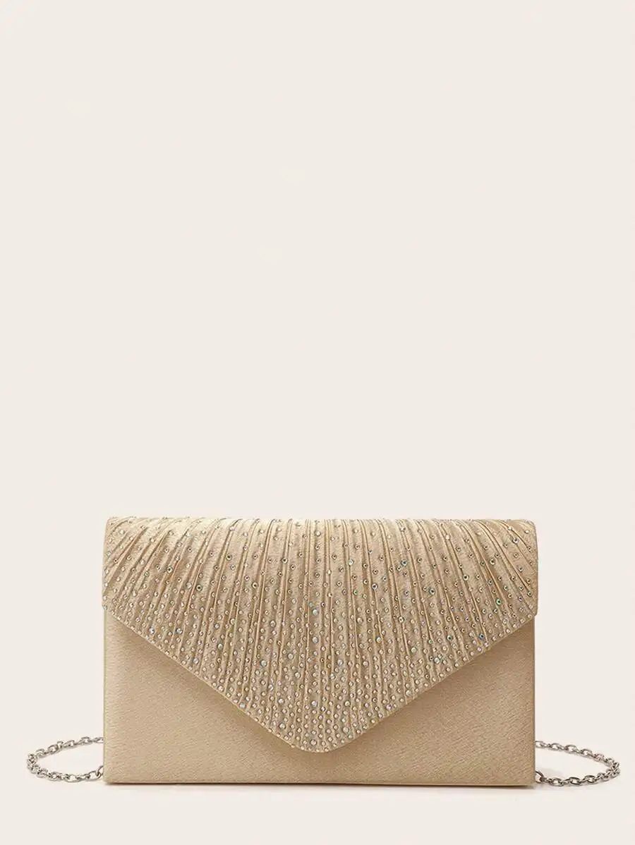 Womens Rhinestone Envelope Evening Clutch With Detachable Chain For Wedding Party
Womens Rhinestone Envelope Evening Clutch With Detachable Chain For Wedding Party