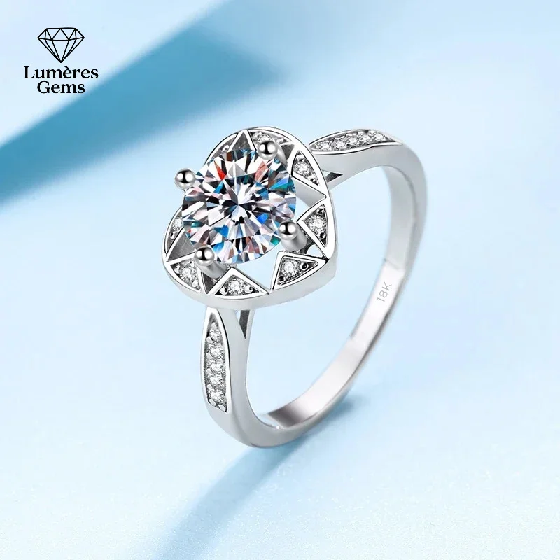 Звездное желание, белое золото 18 карат, 1 карат, круглый муассанит с бриллиантом VVS1, сверкающее обручальное кольцо цвета D для женщин, ювелирные украшения
Звездное желание, белое золото 18 карат, 1 карат, круглый муассанит с бриллиантом VVS1, сверкающее обручальное кольцо цвета D для женщин, ювелирные украшения