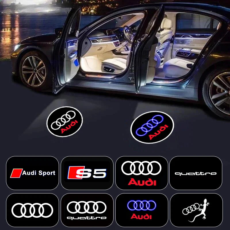 Светодиодные автомобильные HD дверные приветственные огни для Audi RS/R8/S3 S4 S5 S6 S7 S8 A4L/A5L/A6L Sline Quattro, декоративные лампы для проекции дверей автомобиля
Светодиодные автомобильные HD дверные приветственные огни для Audi RS/R8/S3 S4 S5 S6 S7 S8 A4L/A5L/A6L Sline Quattro, декоративные лампы для проекции дверей автомобиля