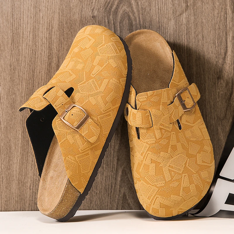 New Geometric Embossed Closed-Toe Cork Clogs Adjustable Buckle Slip-On Mules Comfort Arch Support Casual Shoes for Men Women
New Geometric Embossed Closed-Toe Cork Clogs Adjustable Buckle Slip-On Mules Comfort Arch Support Casual Shoes for Men Women
