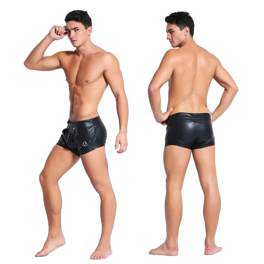 Men Sexy Faux Leather Short Pants Wetlook Open Cortch Shorts Clubwear Bondage Gay Fetish Latex Shorts Pole Dance Lingerie
Men Sexy Faux Leather Short Pants Wetlook Open Cortch Shorts Clubwear Bondage Gay Fetish Latex Shorts Pole Dance Lingerie