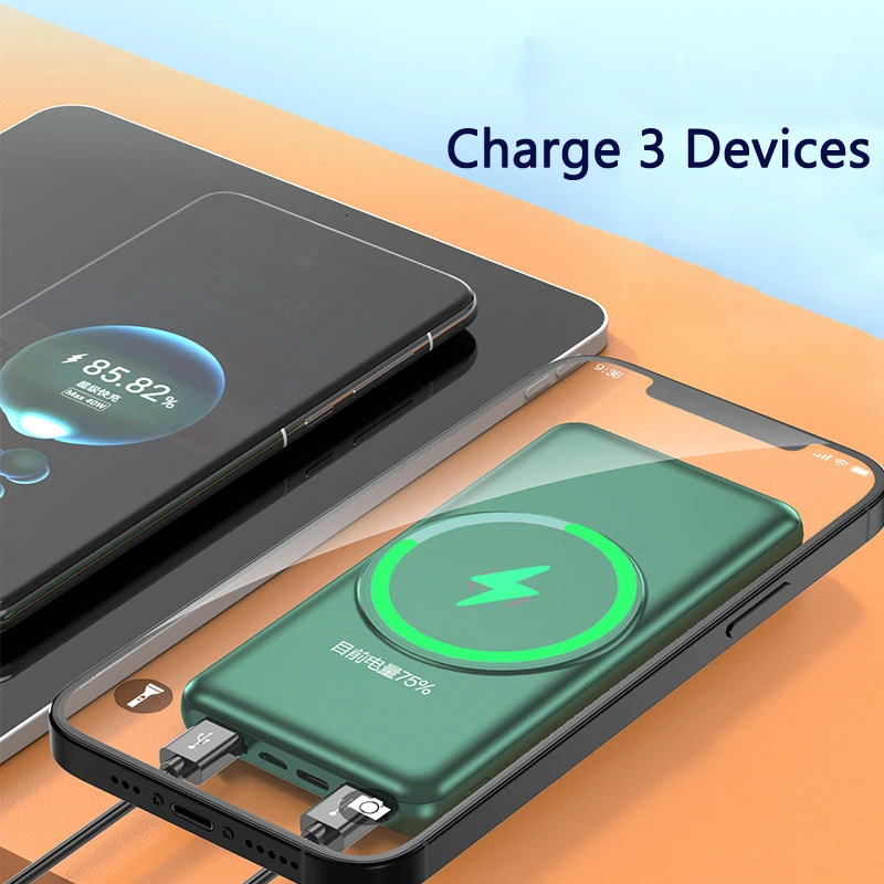 Magnetic Wireless Charger 20000 mAh Portable Mobile Power Bank Digital Display Powerbank for IPhone 12 13 14 Series Bateria
Magnetic Wireless Charger 20000 mAh Portable Mobile Power Bank Digital Display Powerbank for IPhone 12 13 14 Series Bateria