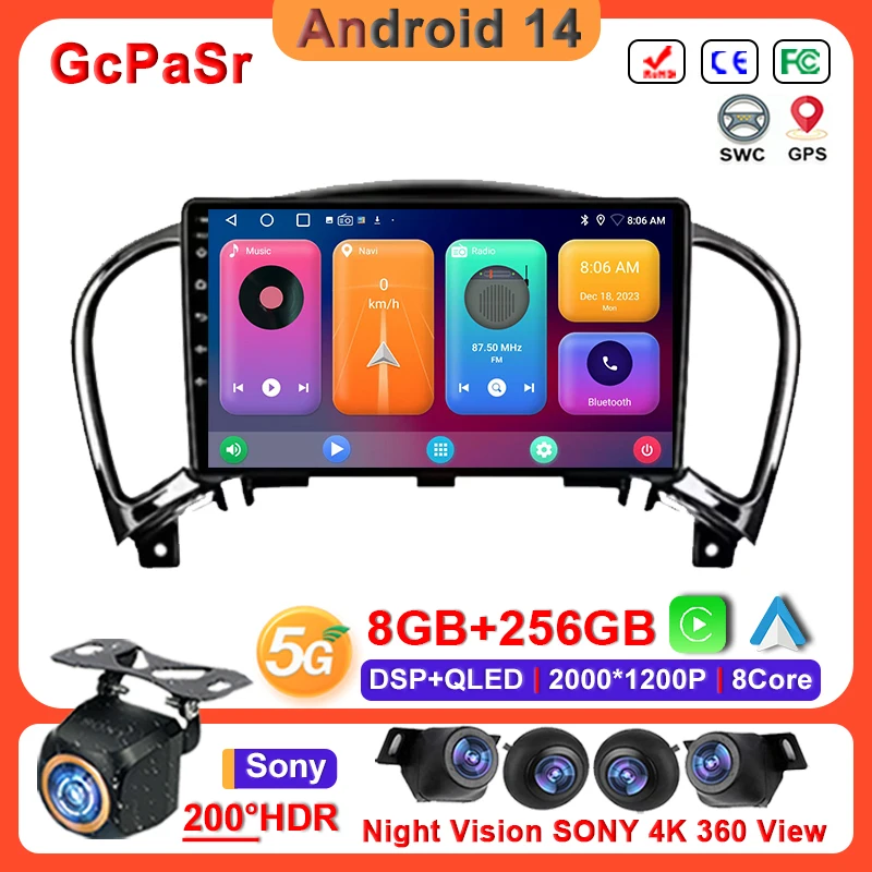Android 14 For Nissan Juke 2010 2011 2012 2013 2014 Multimedia Player High-performance CPU Stereo Head Unit No 2din DVD
Android 14 For Nissan Juke 2010 2011 2012 2013 2014 Multimedia Player High-performance CPU Stereo Head Unit No 2din DVD