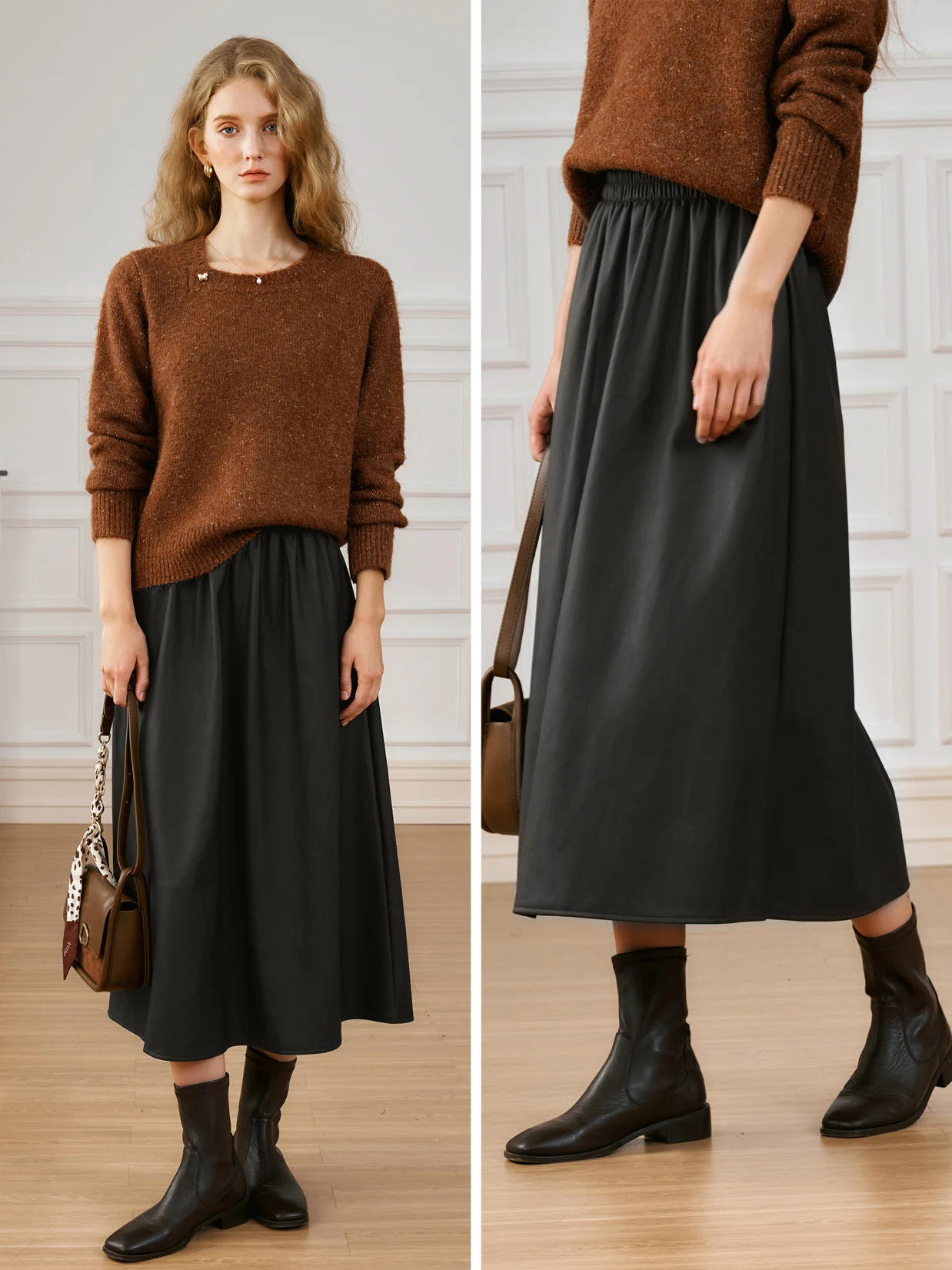 OLrain Chocolate Office Lady Skirts Women Autumn 2025 New Elegant Eco-friendly PU Leather Middle Waist A-LINE Bottoms M56QB88368
OLrain Chocolate Office Lady Skirts Women Autumn 2025 New Elegant Eco-friendly PU Leather Middle Waist A-LINE Bottoms M56QB88368
