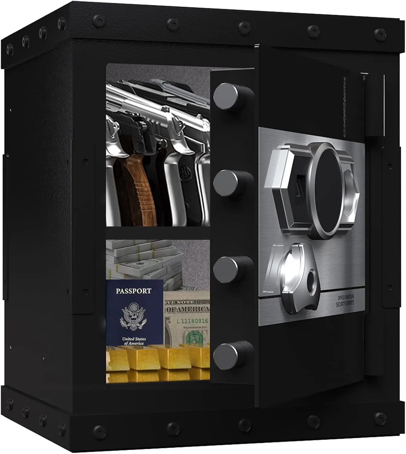 2.7 Cubic Feet Heavy Duty Safe 71.47LBS With Smart Alarm System and Silencing Biometric Home Safe Box, Small Safes for Home, 16.53 X 14.17 X 20.47 In
2.7 Cubic Feet Heavy Duty Safe 71.47LBS With Smart Alarm System and Silencing Biometric Home Safe Box, Small Safes for Home, 16.53 X 14.17 X 20.47 In