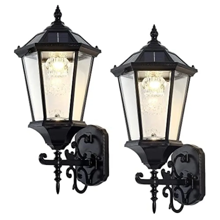 Decorative Solar Wall Light Outdoor Lamp, Waterproof Dusk to Dawn Soalr Wall Lantern, LED Wall Mount Light Fixture, 21" Large,
Decorative Solar Wall Light Outdoor Lamp, Waterproof Dusk to Dawn Soalr Wall Lantern, LED Wall Mount Light Fixture, 21" Large,