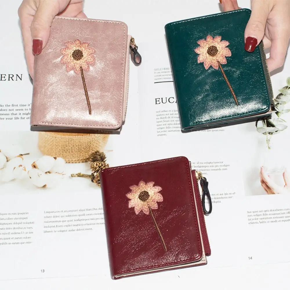 Simple Korean Style PU Zipper Wallet Solid Color Cloth Flower Embroidery Coin Purse Wallets Storage Bag Card Holder Women
Simple Korean Style PU Zipper Wallet Solid Color Cloth Flower Embroidery Coin Purse Wallets Storage Bag Card Holder Women