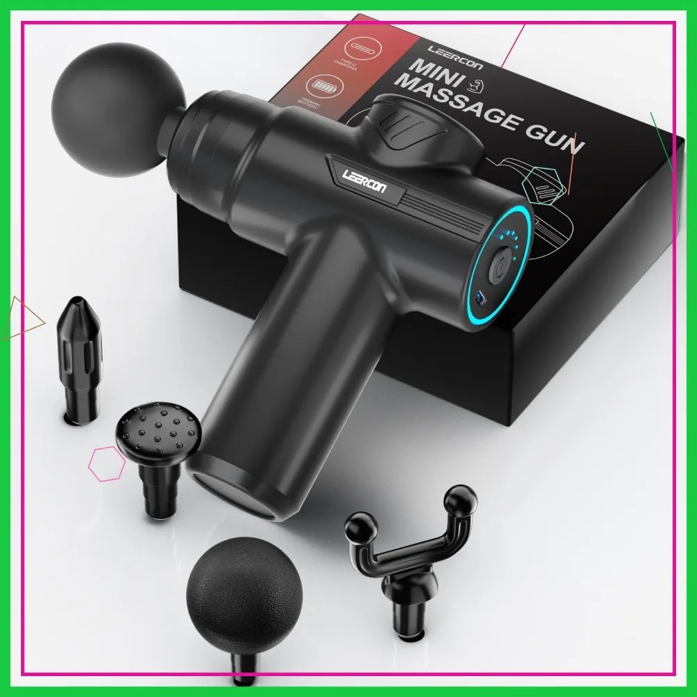 Mini Massage Gun for Deep Tissue Pain Relief, 6 Speeds & 4 Heads, Portable Percussion Muscle Massager for Gym Office Travel
Mini Massage Gun for Deep Tissue Pain Relief, 6 Speeds & 4 Heads, Portable Percussion Muscle Massager for Gym Office Travel