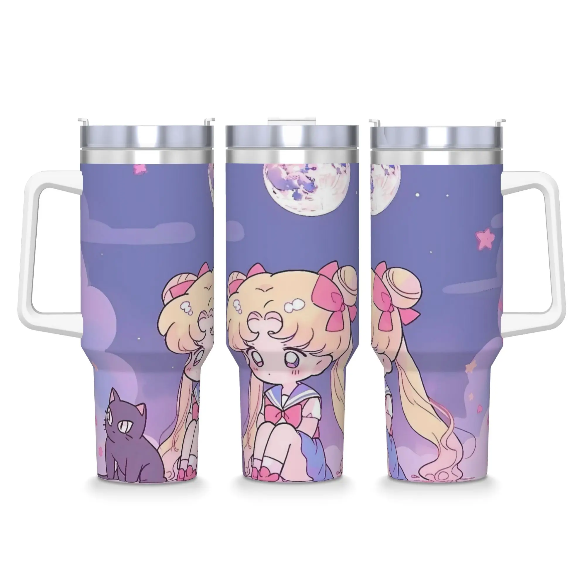 Sailor Moon Tumbler With Handle Travelist Mugs Cup Large Capacity Thermal Mug Heat Cold and Hot Milk Tea Water Bottle
Sailor Moon Tumbler With Handle Travelist Mugs Cup Large Capacity Thermal Mug Heat Cold and Hot Milk Tea Water Bottle