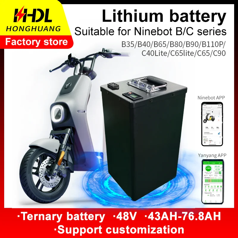for Ninebot B/C Lithium Battery Original Replacement Large Capacity Bluetooth Electric Bike Baterias Rechargeable Battery
for Ninebot B/C Lithium Battery Original Replacement Large Capacity Bluetooth Electric Bike Baterias Rechargeable Battery