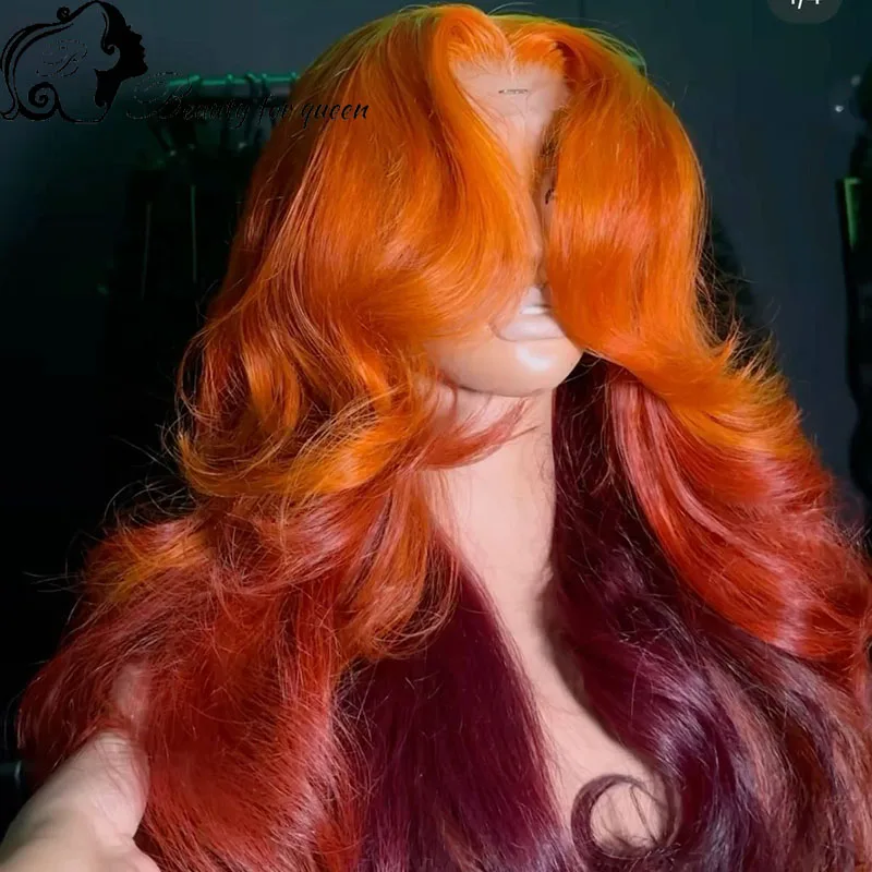 200 Density Orange Brown Body Wave Brazilian Colored Human Hair Wig Transparent 13x4 Lace Frontal Wigs For Women Pre Plucked
200 Density Orange Brown Body Wave Brazilian Colored Human Hair Wig Transparent 13x4 Lace Frontal Wigs For Women Pre Plucked