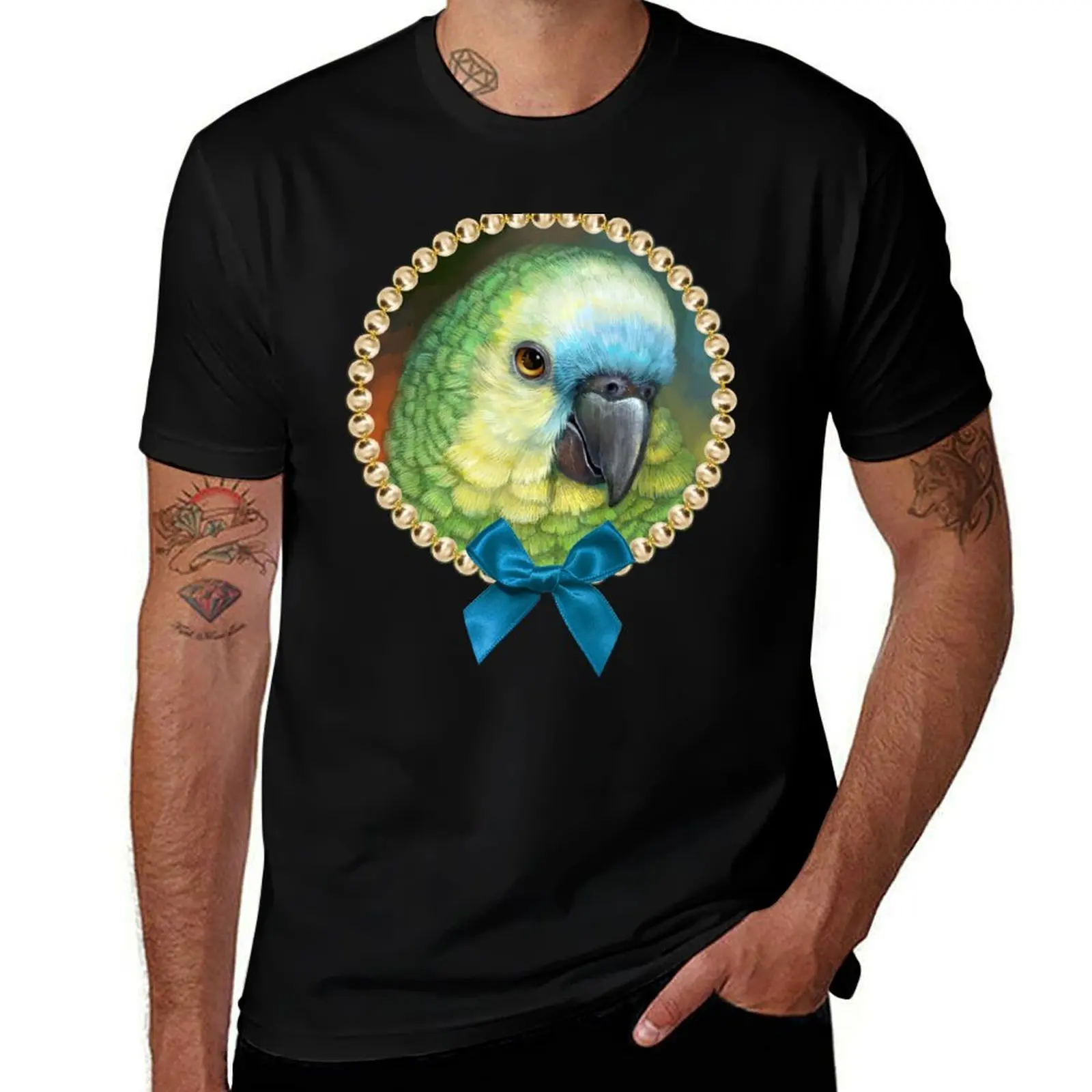 Blue fronted amazon parrot realistic painting T-Shirt clothes hippie clothes Short sleeve tee plain black t shirts men
Blue fronted amazon parrot realistic painting T-Shirt clothes hippie clothes Short sleeve tee plain black t shirts men