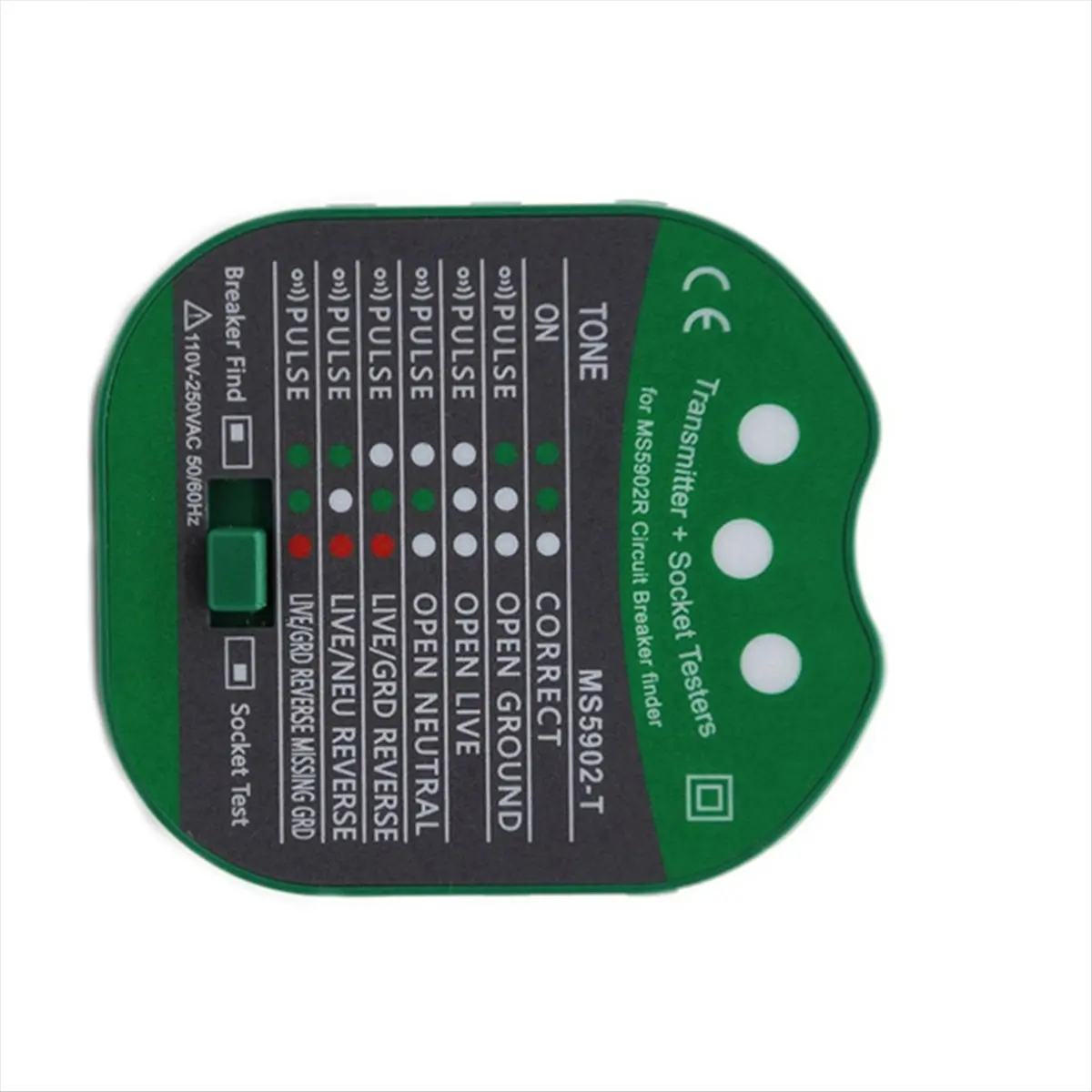 MS5902 Automatic Multifunctional Circuit Breaker Finder Fuse Socket Tester, Analogue Receiver and Flashlight US Plug