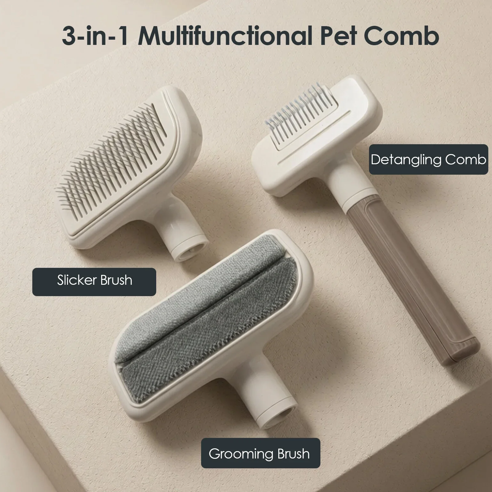 Pet grooming Hair Brush 3-in-1 Undercoat Rake Dog Hair Remover Detangler Slicker Skin Friendly for Puppy Cat Matted Fur Removal
Pet grooming Hair Brush 3-in-1 Undercoat Rake Dog Hair Remover Detangler Slicker Skin Friendly for Puppy Cat Matted Fur Removal