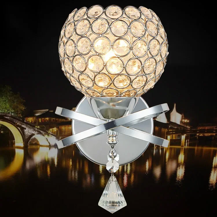 Modern Crystal Wall Lamp Stainless Steel E27 Wall Light Bedroom Bedside Lamp Indoor Wall Lamps Sliver High Quality Lamp
Modern Crystal Wall Lamp Stainless Steel E27 Wall Light Bedroom Bedside Lamp Indoor Wall Lamps Sliver High Quality Lamp