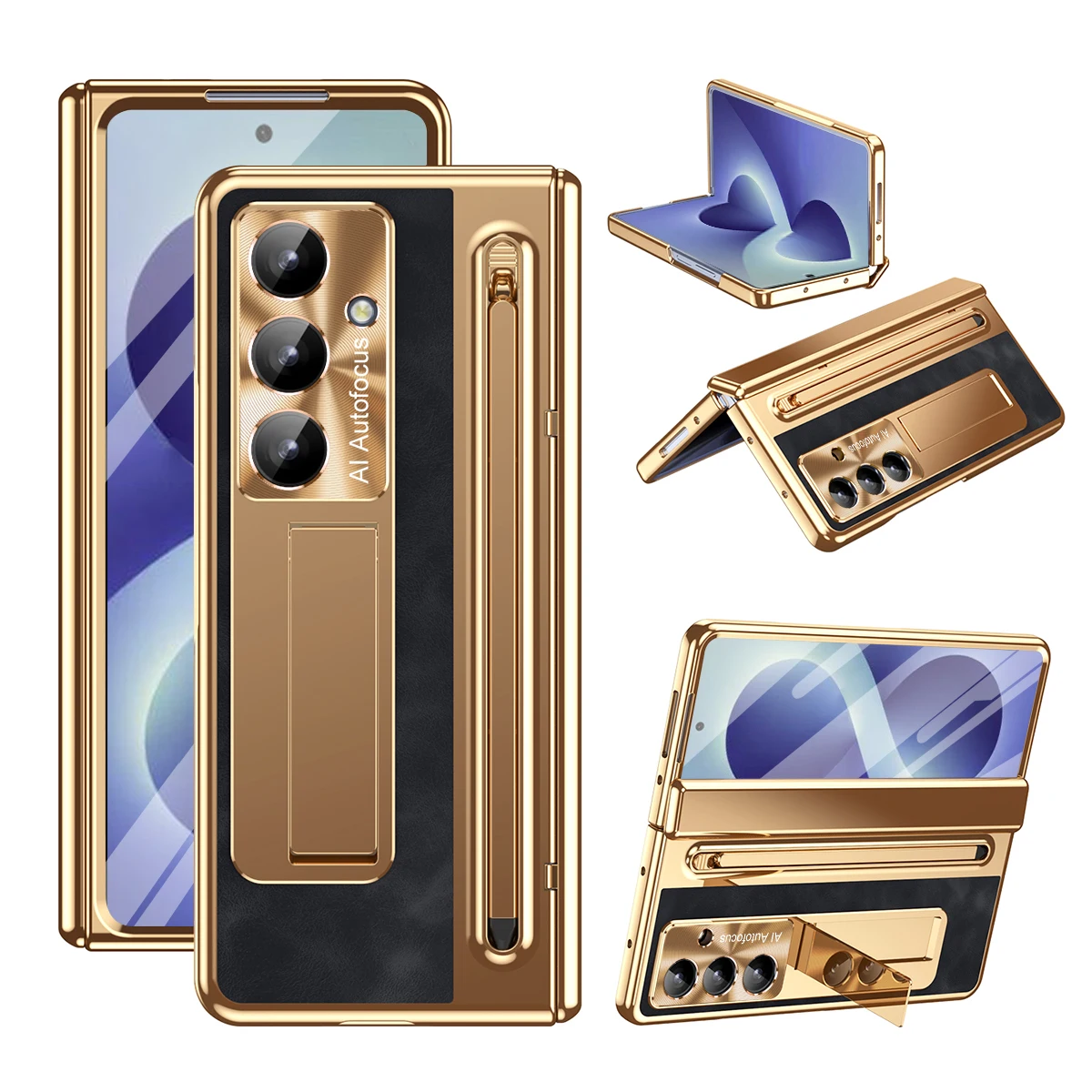 PU Leather Glass Film Pen Slot with Pen Phone Case for Samsung Galaxy Z Fold 8 6 5 4 3 Fold6 Fold8 Ultra Hinge Protection Cover
PU Leather Glass Film Pen Slot with Pen Phone Case for Samsung Galaxy Z Fold 8 6 5 4 3 Fold6 Fold8 Ultra Hinge Protection Cover