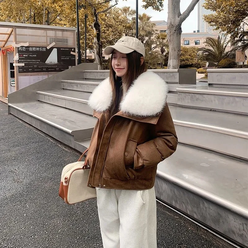 Хлопковая куртка с большим меховым воротником, новинка 2026, зимняя куртка, короткое темпераментное пуховое хлопковое пальто, парка, ветрозащитная морозостойкая верхняя одежда
Хлопковая куртка с большим меховым воротником, новинка 2026, зимняя куртка, короткое темпераментное пуховое хлопковое пальто, парка, ветрозащитная морозостойкая верхняя одежда