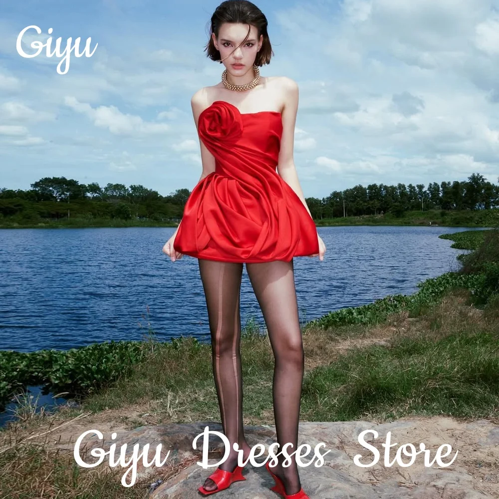 Giyu Sexy Red Rose Short Prom Dresses Strapless Handmade Flowers Mini Length Above Knee Birthday Party Dress Summer Dresses 2025
Giyu Sexy Red Rose Short Prom Dresses Strapless Handmade Flowers Mini Length Above Knee Birthday Party Dress Summer Dresses 2025