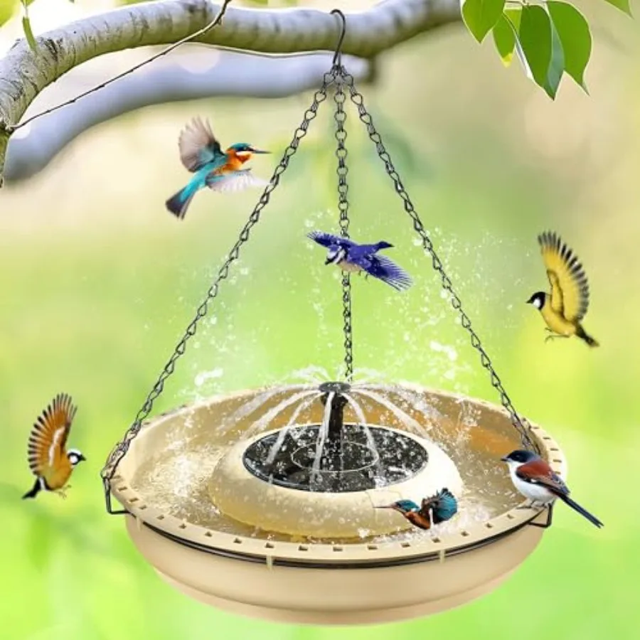15.7 W Large Solar Fountain Hanging Bird Bath Solar Powered Hummingbird Water Fountain Pump Combo Set With 4 Water Spray Nozzle
15.7 W Large Solar Fountain Hanging Bird Bath Solar Powered Hummingbird Water Fountain Pump Combo Set With 4 Water Spray Nozzle
