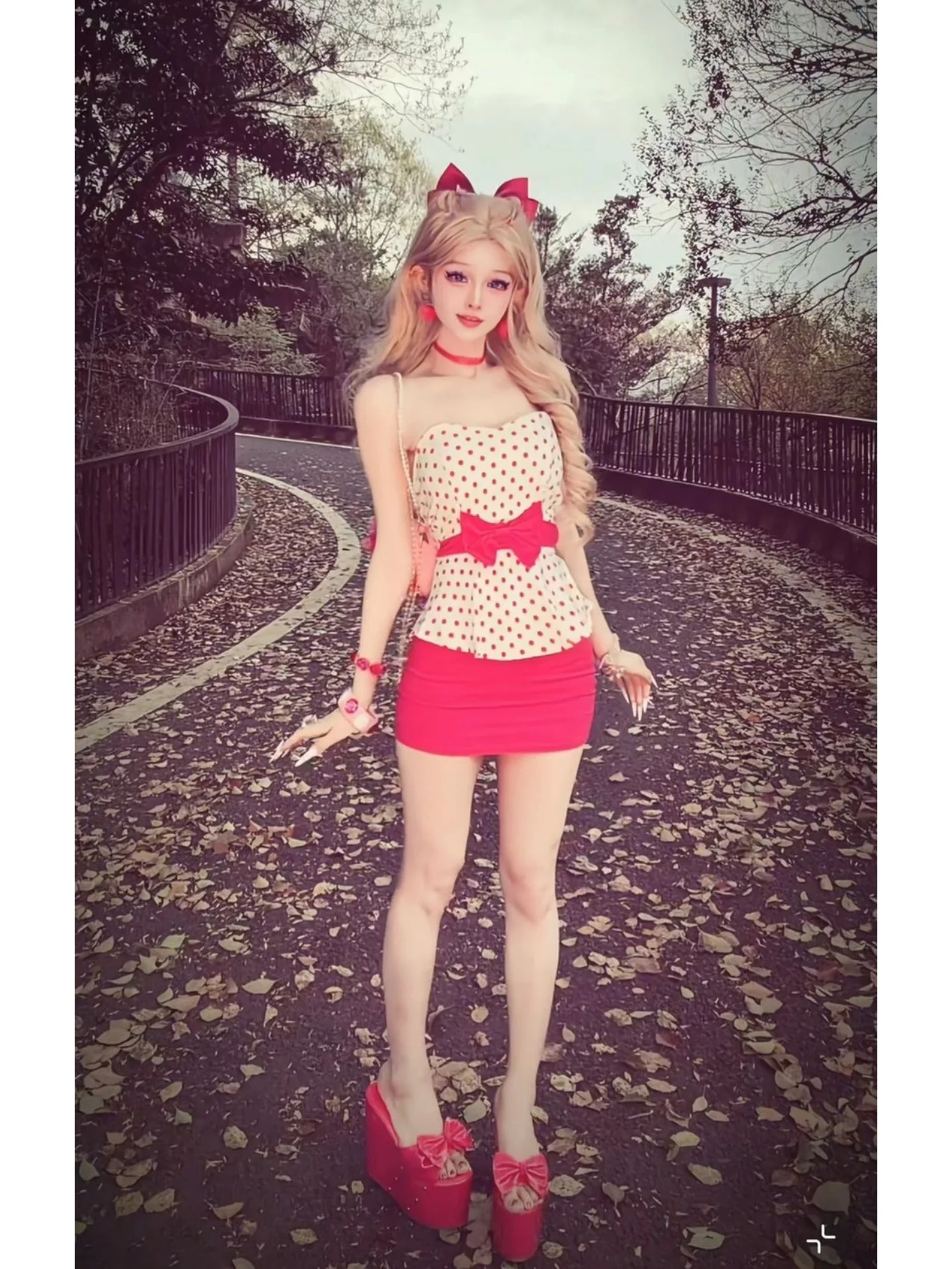 Summer Fashion Set Women's Polka Dot Knot Tube Top Short Skirt Two Piece Set Waist Cinched Fly Sleeve Outfit
Summer Fashion Set Women's Polka Dot Knot Tube Top Short Skirt Two Piece Set Waist Cinched Fly Sleeve Outfit
