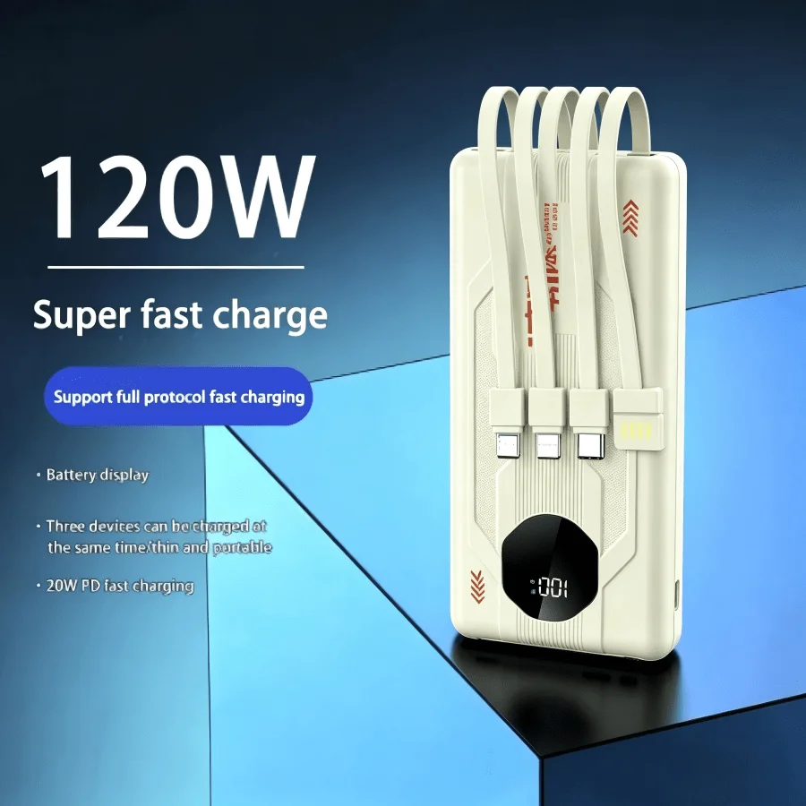 MEMORYANGEL This 10000mAh Portable Power Bank Comes With 4 Data Cables, A 120W Fast Charging Power Bank, An LED Smart Digital Display, And A Flashlight. It Includes A Portable Charging Cable, Is Compatible With Most Electronic Products On The Market, And
MEMORYANGEL This 10000mAh Portable Power Bank Comes With 4 Data Cables, A 120W Fast Charging Power Bank, An LED Smart Digital Display, And A Flashlight. It Includes A Portable Charging Cable, Is Compatible With Most Electronic Products On The Market, And