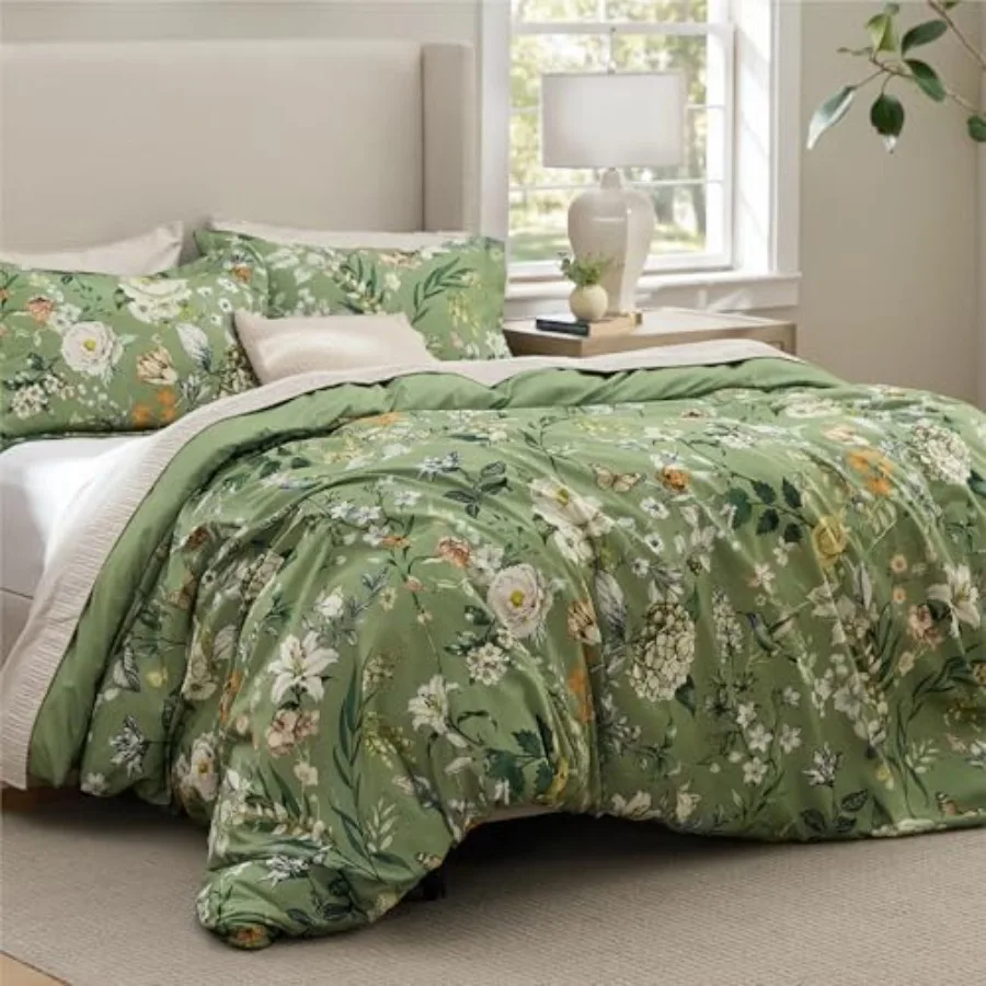 Comforter Set Size - Cute Bedding Comforter Set, 3 Pieces, 1 Soft Reversible Olive Green Woodland Flowers Comforter and 2 Pillo
Comforter Set Size - Cute Bedding Comforter Set, 3 Pieces, 1 Soft Reversible Olive Green Woodland Flowers Comforter and 2 Pillo