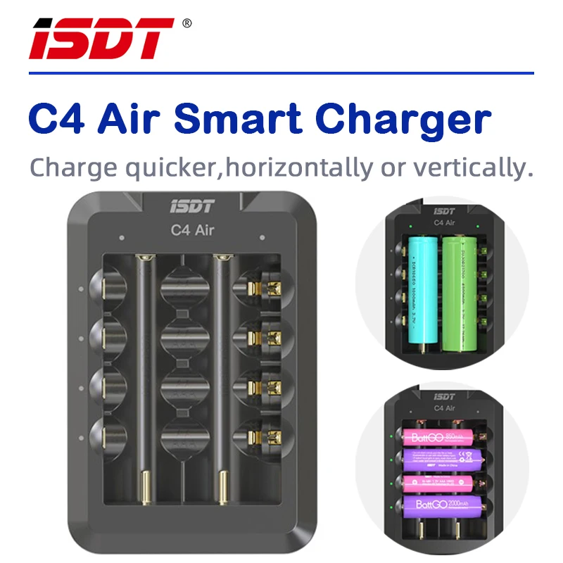 C4 Air USB Type-C Charger 6-Bay 4A Universal Battery Smart Charger with APP Connection for AA AAA Li-ion Rechargeable Batteries
C4 Air USB Type-C Charger 6-Bay 4A Universal Battery Smart Charger with APP Connection for AA AAA Li-ion Rechargeable Batteries