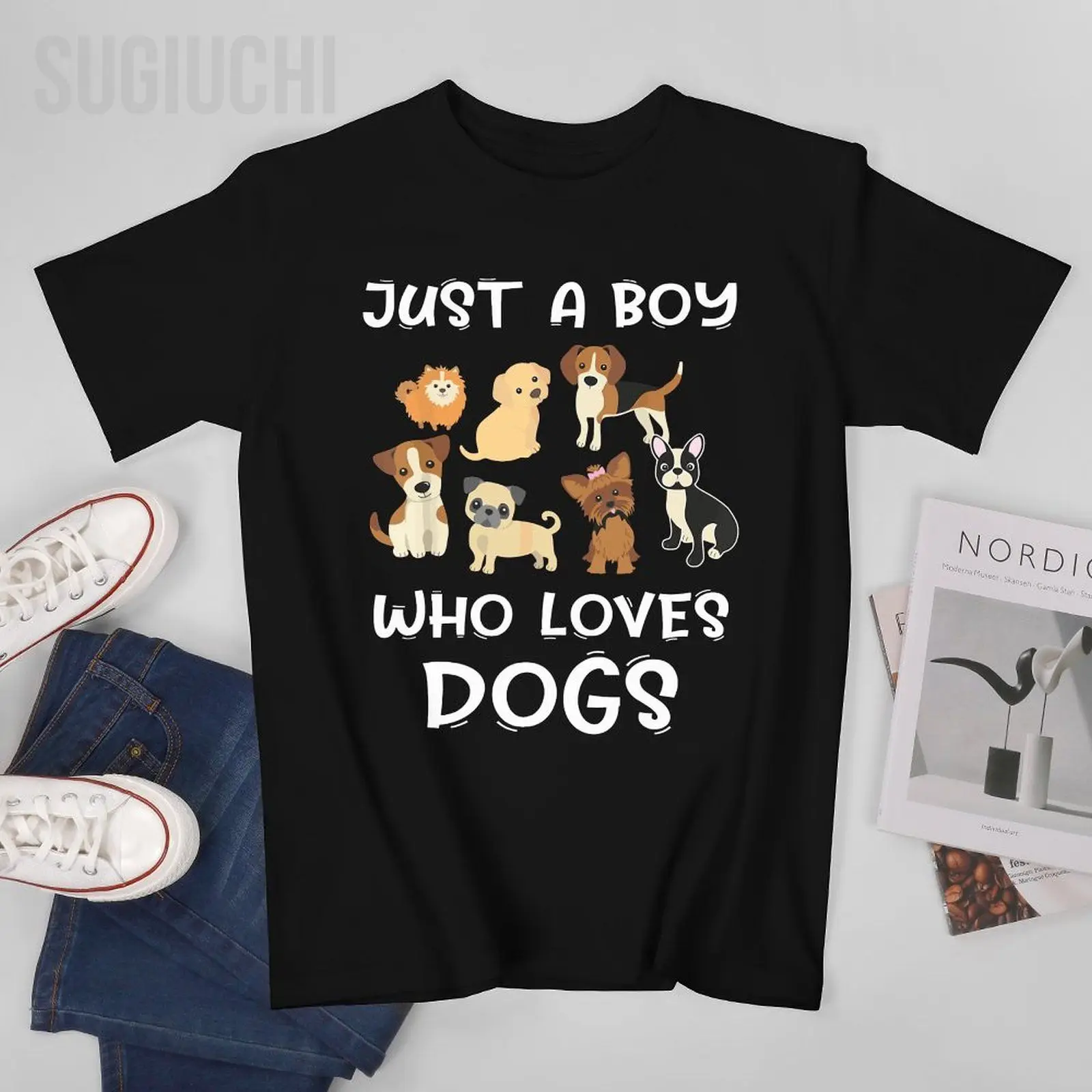 Мужчины Just A Boy Who Loves Dogs - Забавная футболка с щенком, футболки с круглым вырезом, женские и мальчики, короткая футболка из 100% хлопка, унисекс, всесезонные
Мужчины Just A Boy Who Loves Dogs - Забавная футболка с щенком, футболки с круглым вырезом, женские и мальчики, короткая футболка из 100% хлопка, унисекс, всесезонные