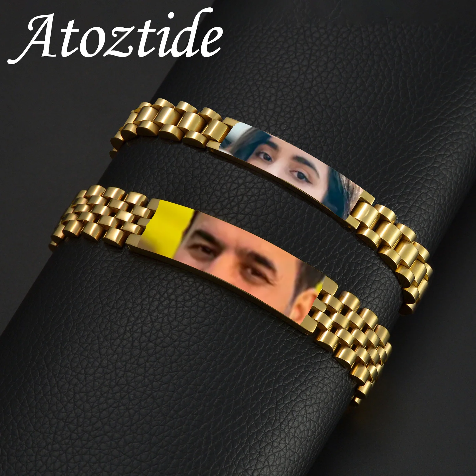 Atoztide 10mm Punk Engraved Name Picture Bracelets for Women Men Thick Chain Personalised Stainless Steel Jewelry Bangle Gift
Atoztide 10mm Punk Engraved Name Picture Bracelets for Women Men Thick Chain Personalised Stainless Steel Jewelry Bangle Gift