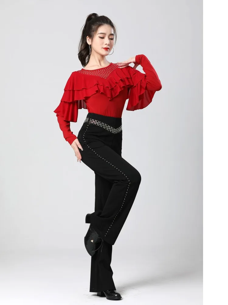 Solid Color Ballroom Waltz Dance Pants Competition Costume Women Dancewear Latin Rhinestones Standard Luxury Classical Trousers
Solid Color Ballroom Waltz Dance Pants Competition Costume Women Dancewear Latin Rhinestones Standard Luxury Classical Trousers