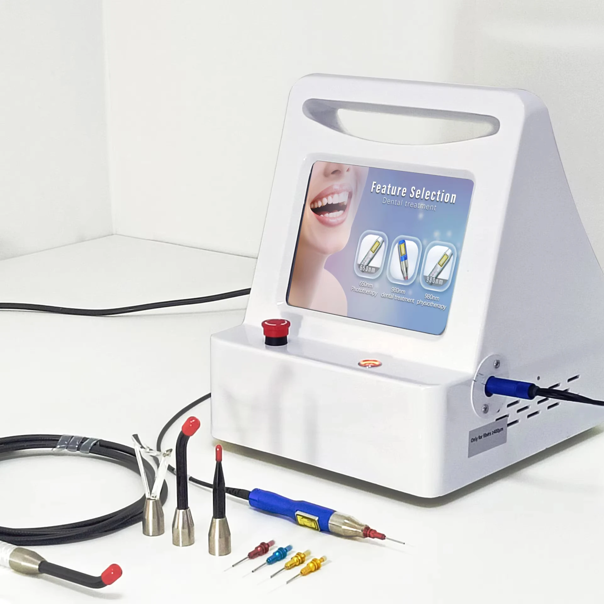 2025 7W 980nm 650nm Dual-Wavelength Dental Diode Laser Teeth Whitening Machine CE Certified for Dental Clinic/Salon Equipment
2025 7W 980nm 650nm Dual-Wavelength Dental Diode Laser Teeth Whitening Machine CE Certified for Dental Clinic/Salon Equipment
