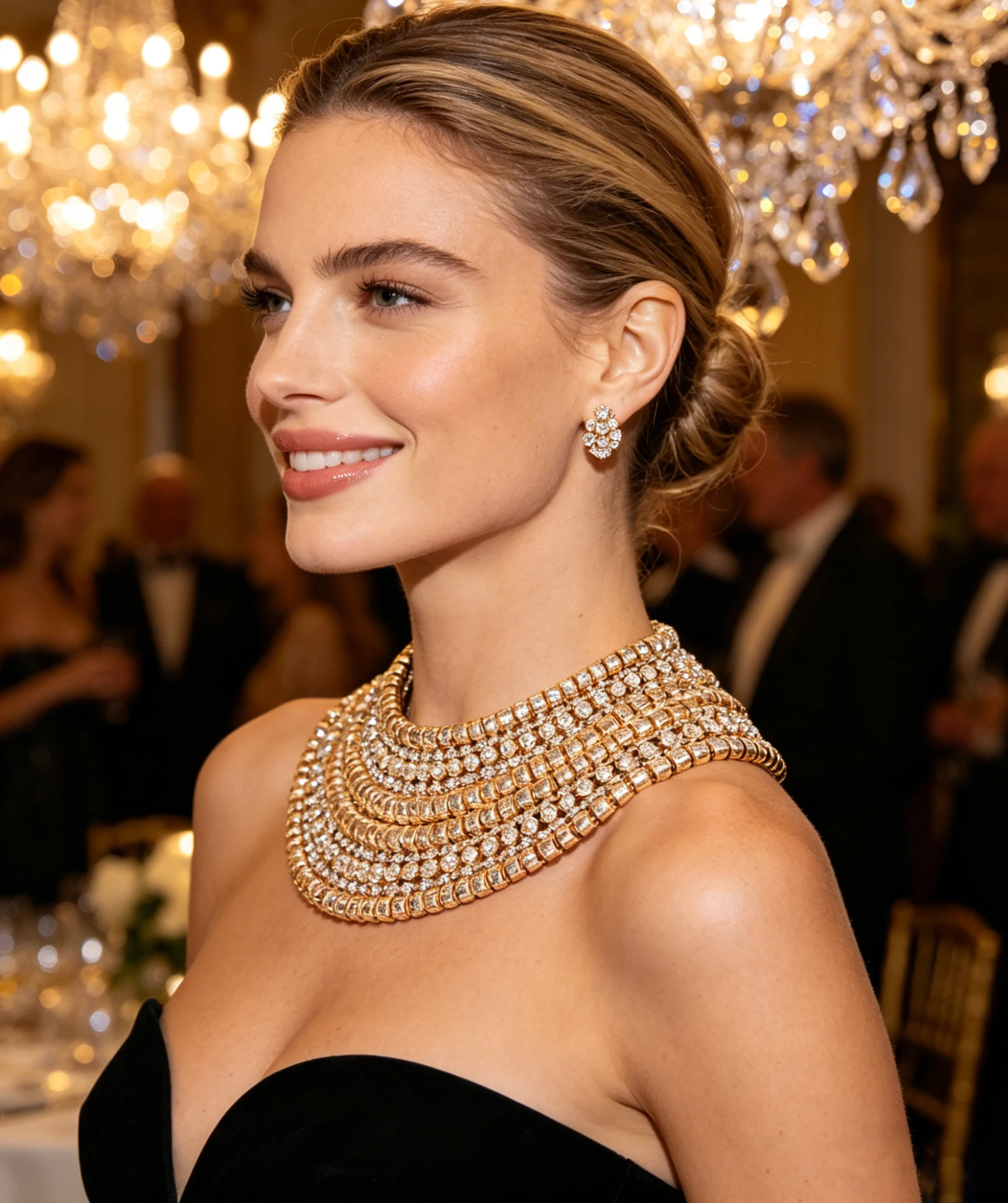 American exaggerated design golden and silver alloy small ring rhinestone inlaid multi layer womens necklace fashion jewelry
American exaggerated design golden and silver alloy small ring rhinestone inlaid multi layer womens necklace fashion jewelry
