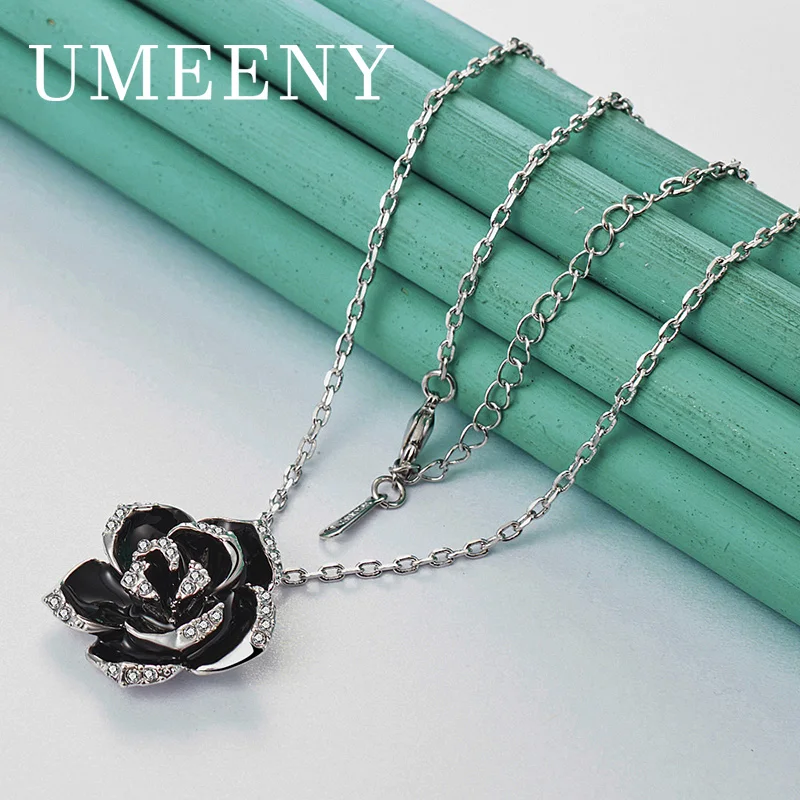 Charm 925 Sterling Silver 16-30 Inch Exquisite Rose Zirconia Necklace Women Wedding Accessories Gift Jewelry
Charm 925 Sterling Silver 16-30 Inch Exquisite Rose Zirconia Necklace Women Wedding Accessories Gift Jewelry