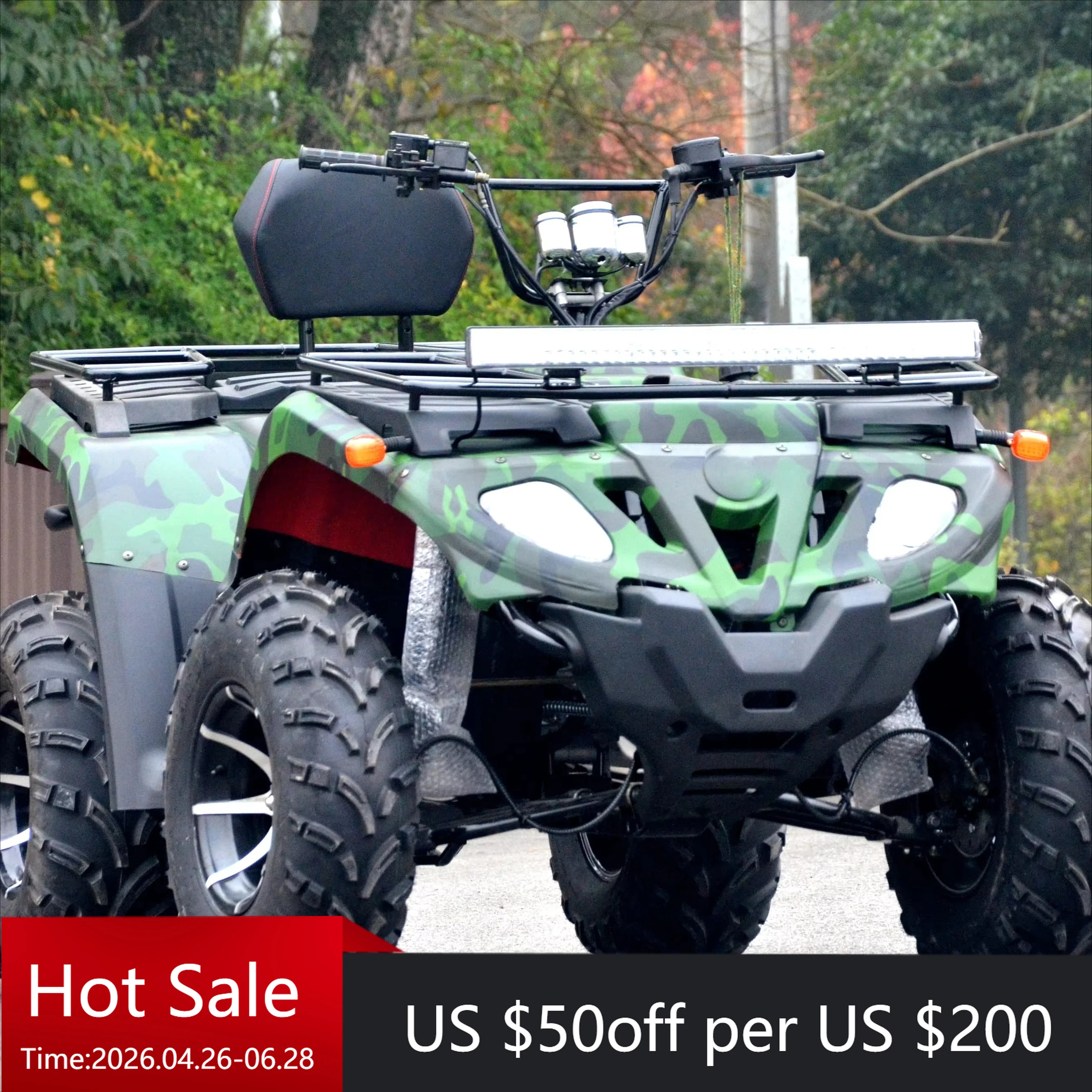 Recreational Quad Motorcycle 200cc Shockproof All Terrain Vehicle for weekend riding, outdoor trails, and open space activities
Recreational Quad Motorcycle 200cc Shockproof All Terrain Vehicle for weekend riding, outdoor trails, and open space activities
