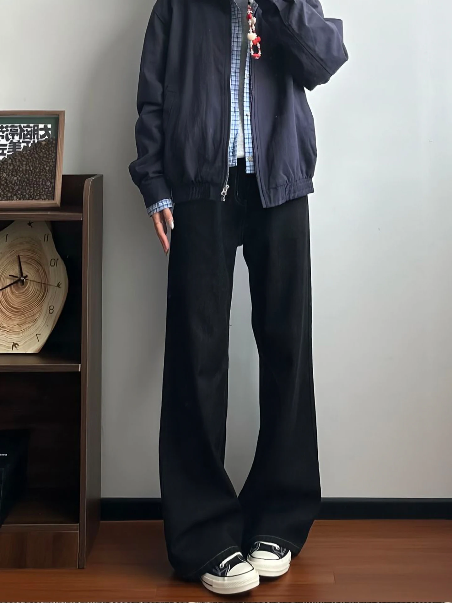 Bla Straight Leg Bell Bot Jeans Men's American High Street Sle Slimming High Waist Narrow Version Knife Pants
Bla Straight Leg Bell Bot Jeans Men's American High Street Sle Slimming High Waist Narrow Version Knife Pants