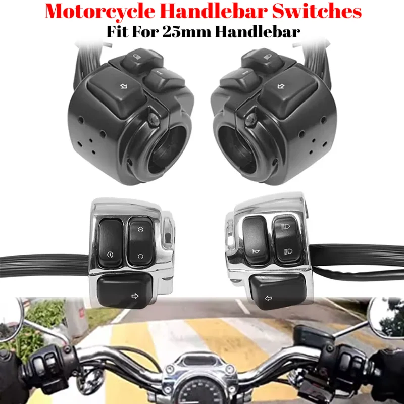 Motorcycle 1"25mm Handlebar Switches Turn Signa lControl And Wiring Harness For Harley Softail Dyna Sportster XL 883 1200 V-Rod
Motorcycle 1"25mm Handlebar Switches Turn Signa lControl And Wiring Harness For Harley Softail Dyna Sportster XL 883 1200 V-Rod